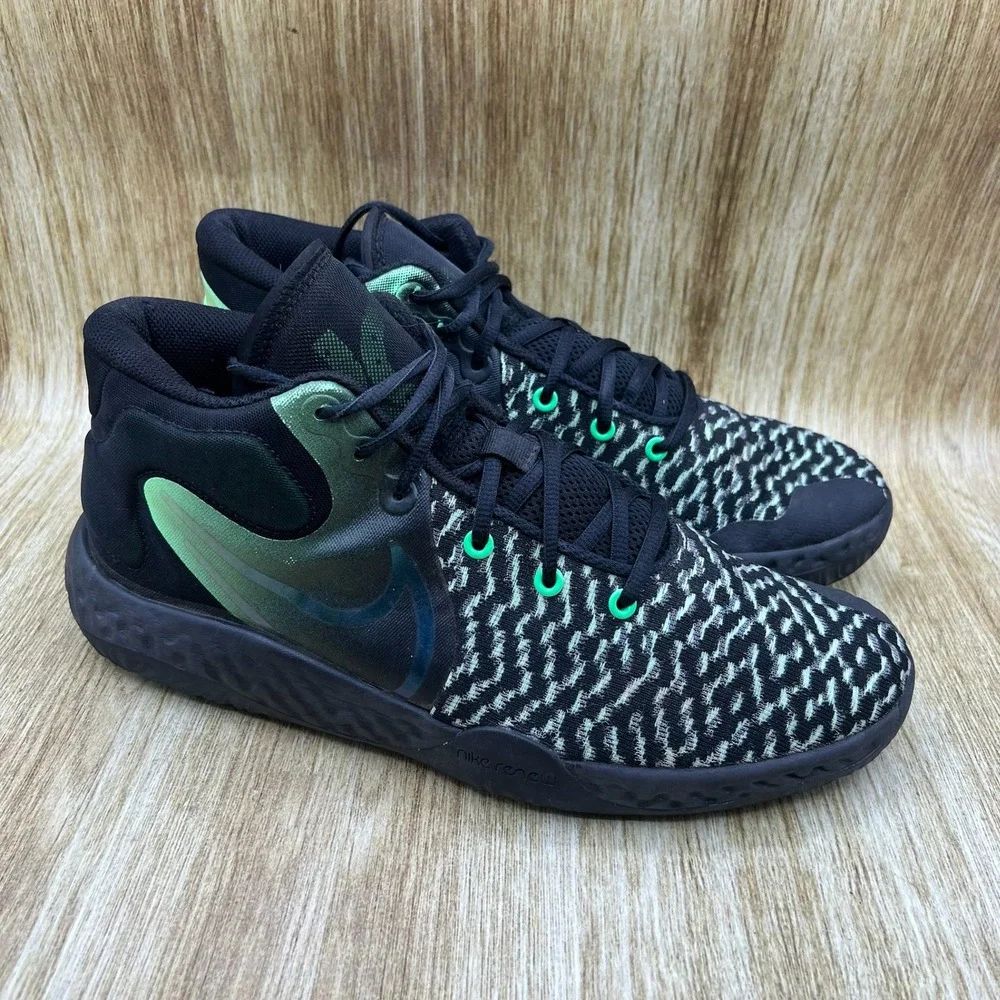 Nike KD Trey 5 VIII Men's Size 11.5 Black Illusion Green Shoes CK2090-004